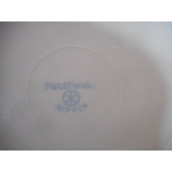 Hand Painted Nippon Gold Round Covered Cheese Dish Butter Keeper Moriage - Picture 6 of 9